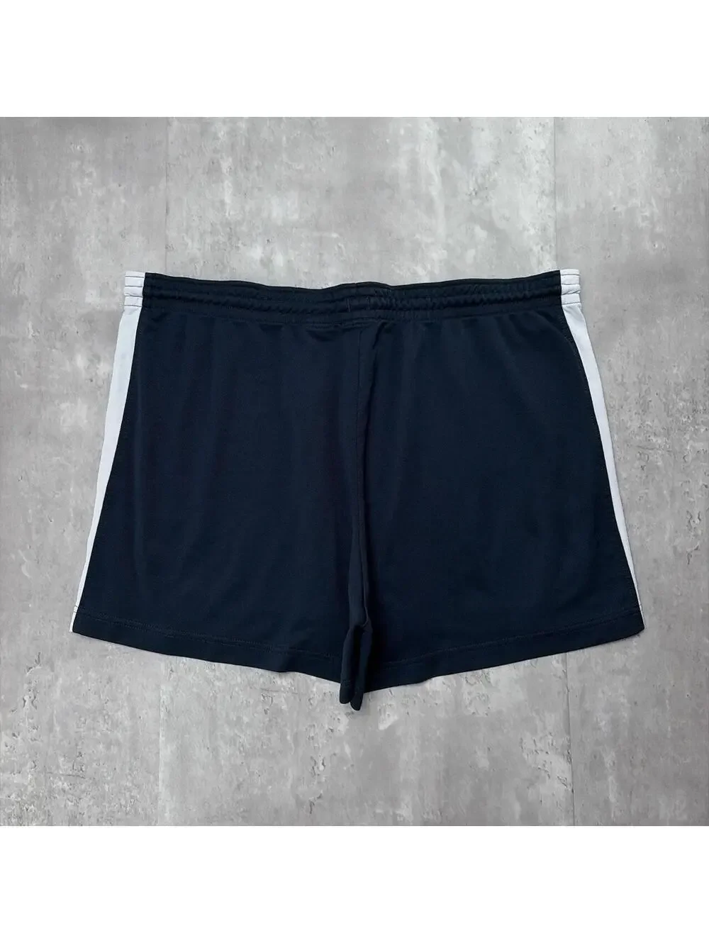 Y2K Navy Nike Swoosh Striped Running Shorts